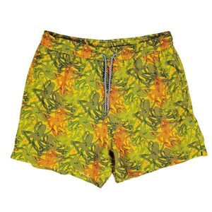 SOUTHERN TIDE Men's‎ The SkipJack Lined Swim Trunks Size 2XL Yellow Octopus